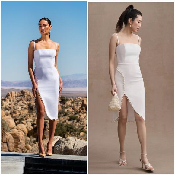 Helsi Dresses & Skirts - Helsi Coco pearl embellish bridal midi dress NWT XS